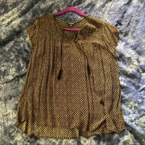 SOLD Lucky Brand Short Sleeve Tassel Shirt